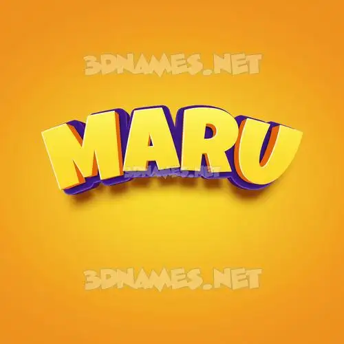maru in Orange Toon style - 3D name wallpaper maru in Orange Toon style - 3D name wallpaper