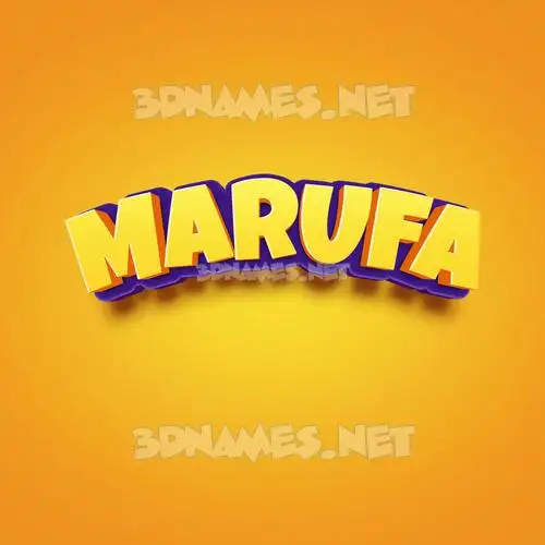 marufa in Orange Toon style - 3D name wallpaper marufa in Orange Toon style - 3D name wallpaper