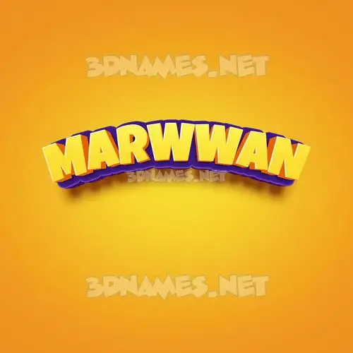 marwwan in Orange Toon style - 3D name wallpaper marwwan in Orange Toon style - 3D name wallpaper
