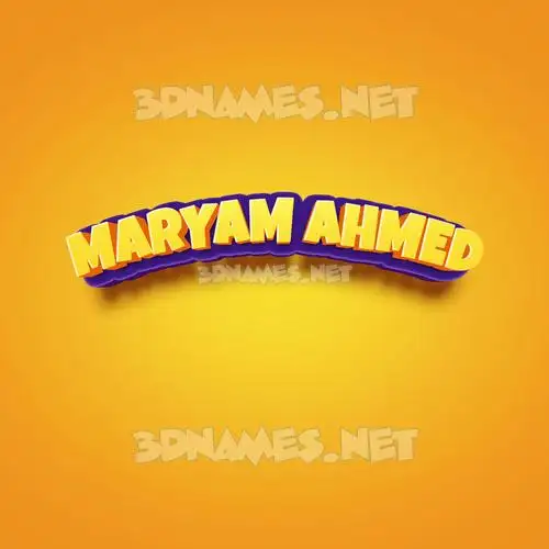 maryam ahmed in Orange Toon style - 3D name wallpaper maryam ahmed in Orange Toon style - 3D name wallpaper