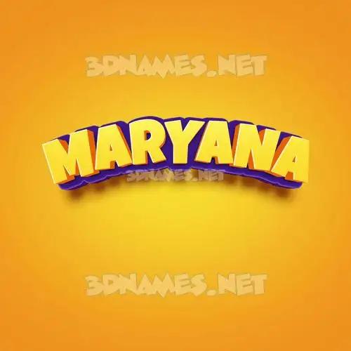 maryana in Orange Toon style - 3D name wallpaper maryana in Orange Toon style - 3D name wallpaper