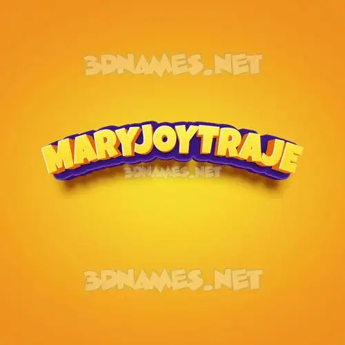 maryjoytraje in Orange Toon style - 3D name wallpaper