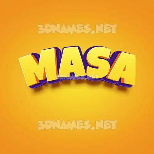 masa in Orange Toon style - 3D name wallpaper masa in Orange Toon style - 3D name wallpaper