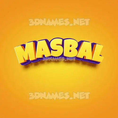 masbal in Orange Toon style - 3D name wallpaper masbal in Orange Toon style - 3D name wallpaper
