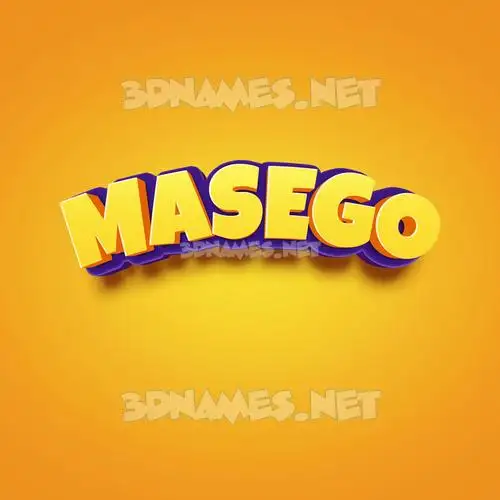 masego in Orange Toon style - 3D name wallpaper
