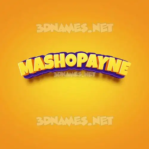 mashopayne in Orange Toon style - 3D name wallpaper mashopayne in Orange Toon style - 3D name wallpaper