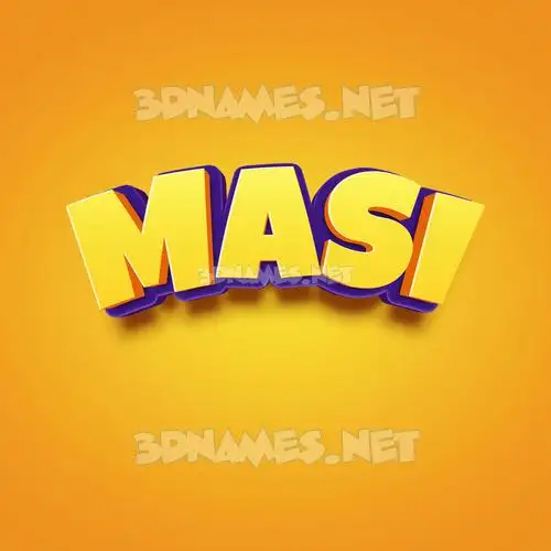 masi in Orange Toon style - 3D name wallpaper masi in Orange Toon style - 3D name wallpaper