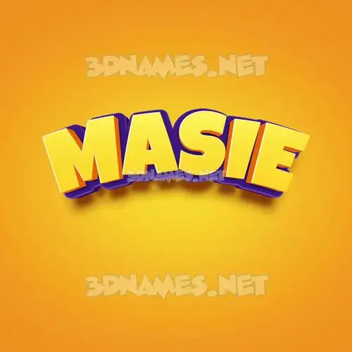 masie in Orange Toon style - 3D name wallpaper masie in Orange Toon style - 3D name wallpaper