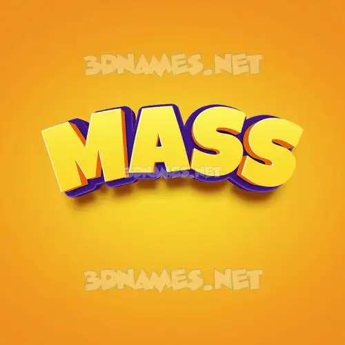 mass in Orange Toon style - 3D name wallpaper mass in Orange Toon style - 3D name wallpaper