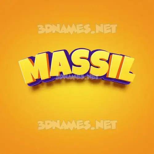 massil in Orange Toon style - 3D name wallpaper massil in Orange Toon style - 3D name wallpaper