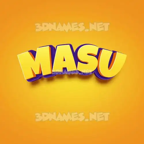 masu in Orange Toon style - 3D name wallpaper masu in Orange Toon style - 3D name wallpaper