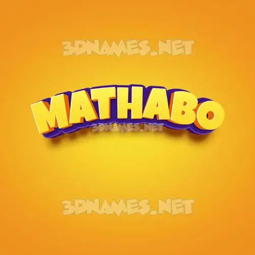 mathabo in Orange Toon style - 3D name wallpaper mathabo in Orange Toon style - 3D name wallpaper