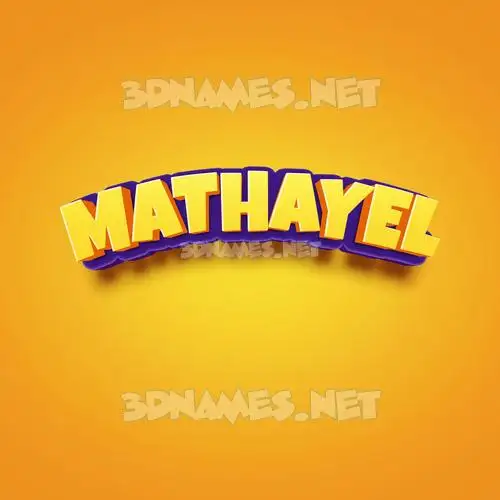 mathayel in Orange Toon style - 3D name wallpaper mathayel in Orange Toon style - 3D name wallpaper