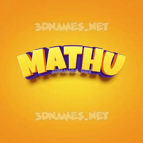 mathu in Orange Toon style - 3D name wallpaper mathu in Orange Toon style - 3D name wallpaper