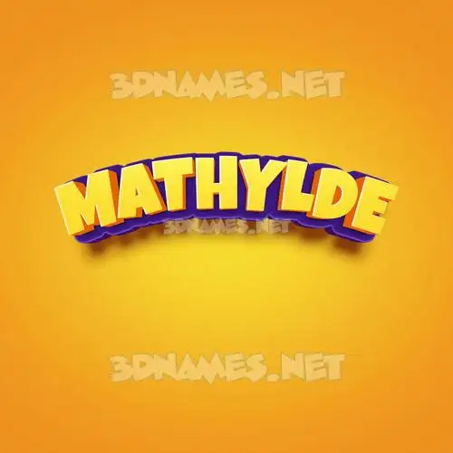 mathylde in Orange Toon style - 3D name wallpaper mathylde in Orange Toon style - 3D name wallpaper