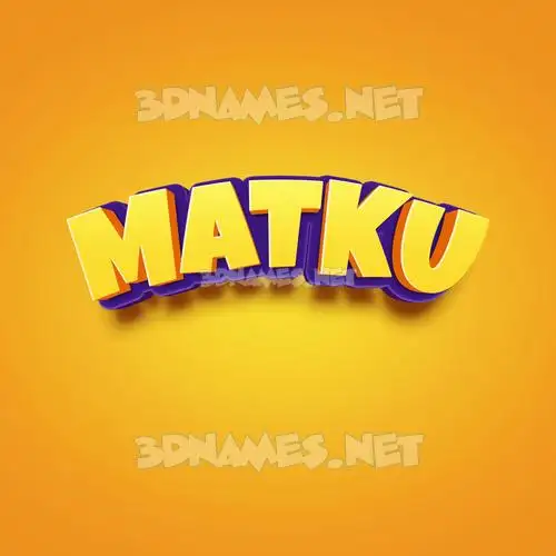 matku in Orange Toon style - 3D name wallpaper matku in Orange Toon style - 3D name wallpaper
