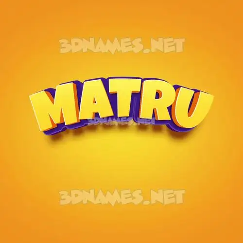 matru in Orange Toon style - 3D name wallpaper matru in Orange Toon style - 3D name wallpaper