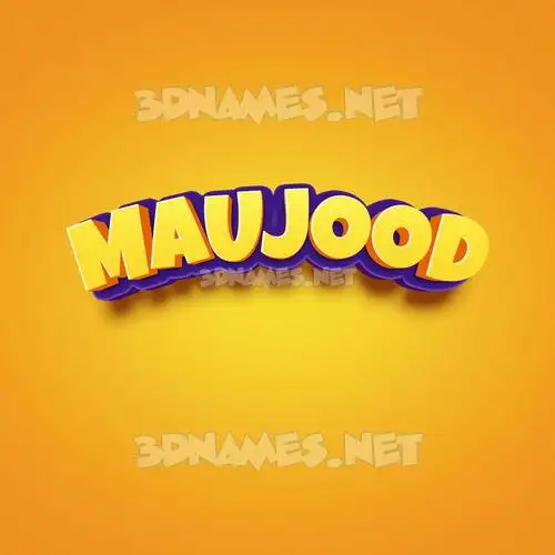 maujood in Orange Toon style - 3D name wallpaper maujood in Orange Toon style - 3D name wallpaper