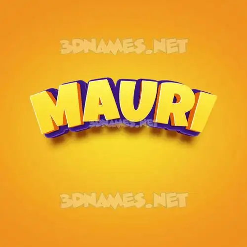 mauri in Orange Toon style - 3D name wallpaper