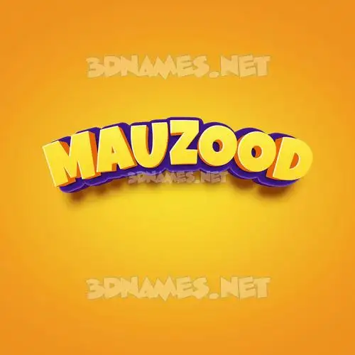 mauzood in Orange Toon style - 3D name wallpaper mauzood in Orange Toon style - 3D name wallpaper