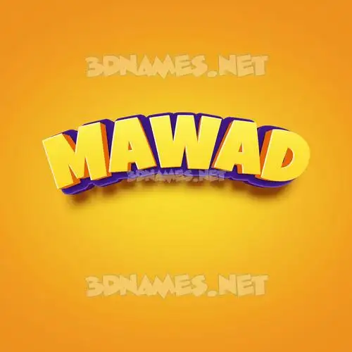 mawad in Orange Toon style - 3D name wallpaper mawad in Orange Toon style - 3D name wallpaper