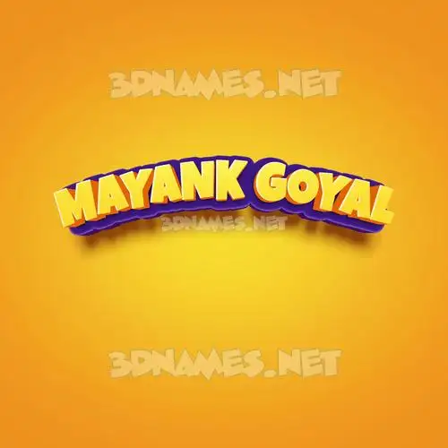 mayank goyal in Orange Toon style - 3D name wallpaper