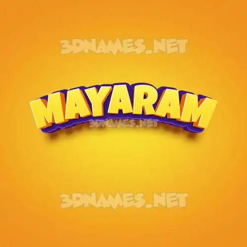 mayaram in Orange Toon style - 3D name wallpaper