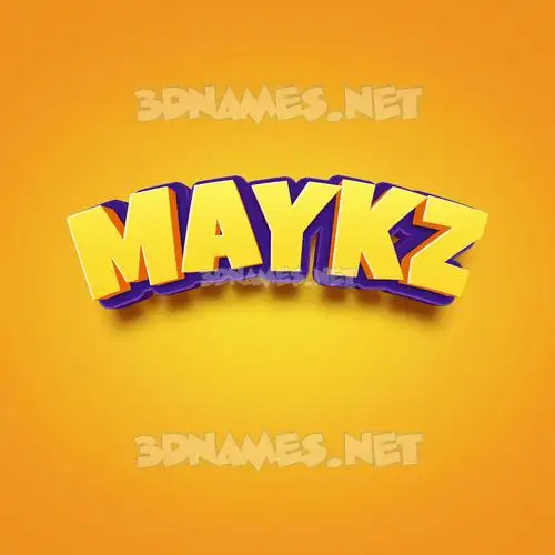 maykz in Orange Toon style - 3D name wallpaper maykz in Orange Toon style - 3D name wallpaper