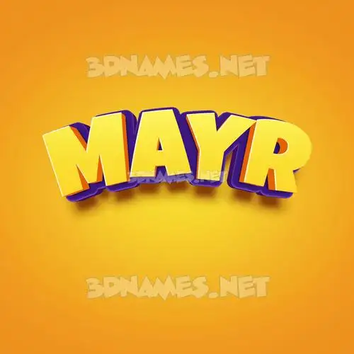 mayr in Orange Toon style - 3D name wallpaper mayr in Orange Toon style - 3D name wallpaper