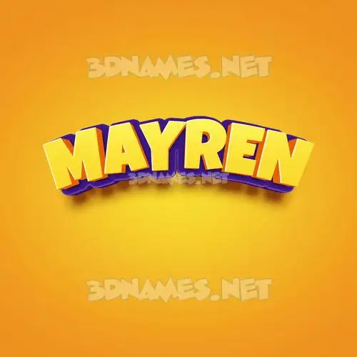 mayren in Orange Toon style - 3D name wallpaper mayren in Orange Toon style - 3D name wallpaper