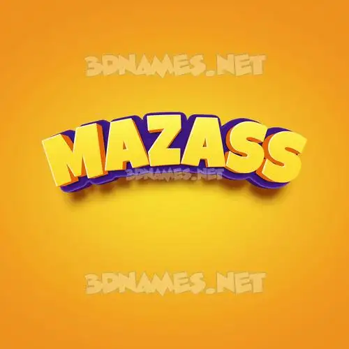 mazass in Orange Toon style - 3D name wallpaper mazass in Orange Toon style - 3D name wallpaper