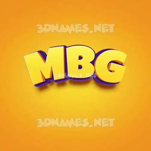 mbg in Orange Toon style - 3D name wallpaper mbg in Orange Toon style - 3D name wallpaper