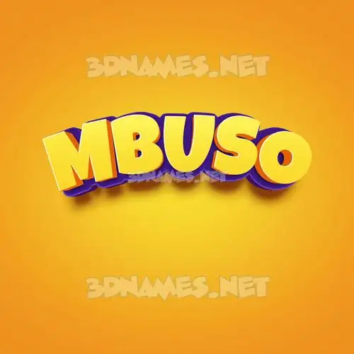 mbuso in Orange Toon style - 3D name wallpaper mbuso in Orange Toon style - 3D name wallpaper