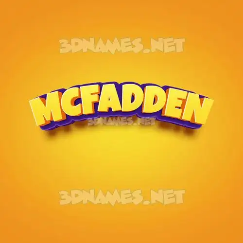 mcfadden in Orange Toon style - 3D name wallpaper mcfadden in Orange Toon style - 3D name wallpaper