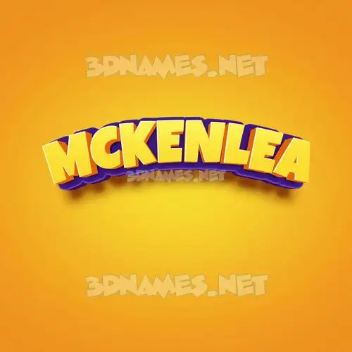 mckenlea in Orange Toon style - 3D name wallpaper