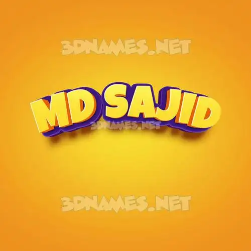 md sajid in Orange Toon style - 3D name wallpaper md sajid in Orange Toon style - 3D name wallpaper