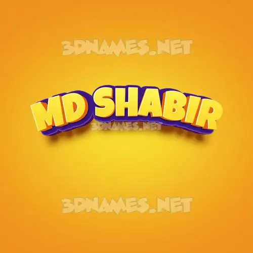 md shabir in Orange Toon style - 3D name wallpaper md shabir in Orange Toon style - 3D name wallpaper