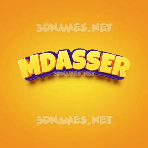 mdasser in Orange Toon style - 3D name wallpaper mdasser in Orange Toon style - 3D name wallpaper
