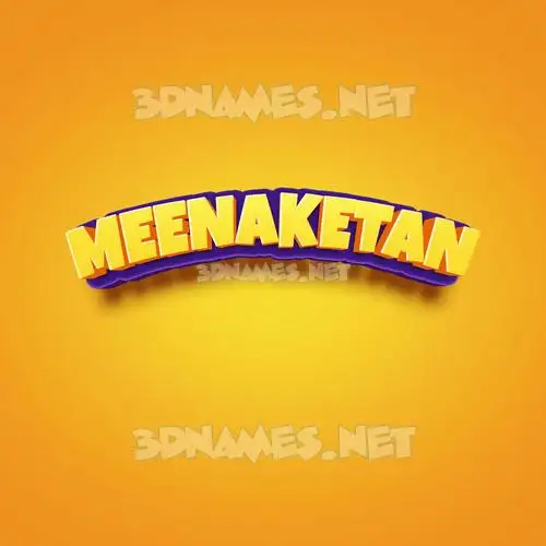 meenaketan in Orange Toon style - 3D name wallpaper meenaketan in Orange Toon style - 3D name wallpaper