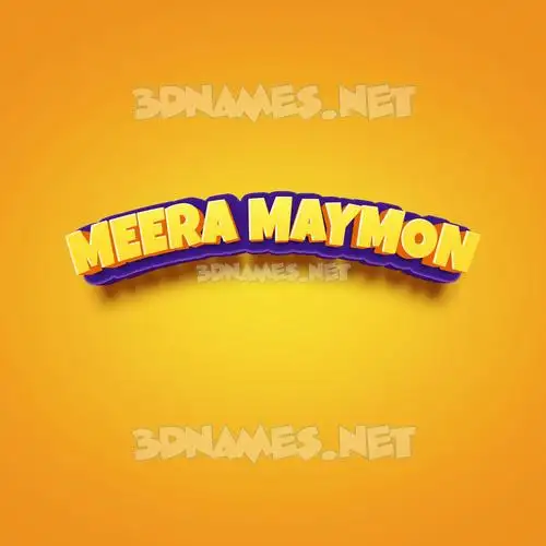meera maymon in Orange Toon style - 3D name wallpaper meera maymon in Orange Toon style - 3D name wallpaper