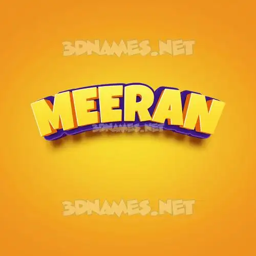 meeran in Orange Toon style - 3D name wallpaper