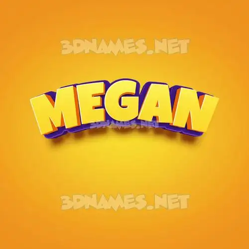 megan in Orange Toon style - 3D name wallpaper megan in Orange Toon style - 3D name wallpaper