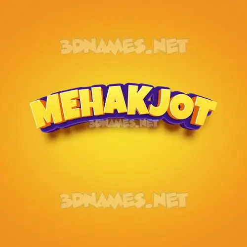 mehakjot in Orange Toon style - 3D name wallpaper mehakjot in Orange Toon style - 3D name wallpaper