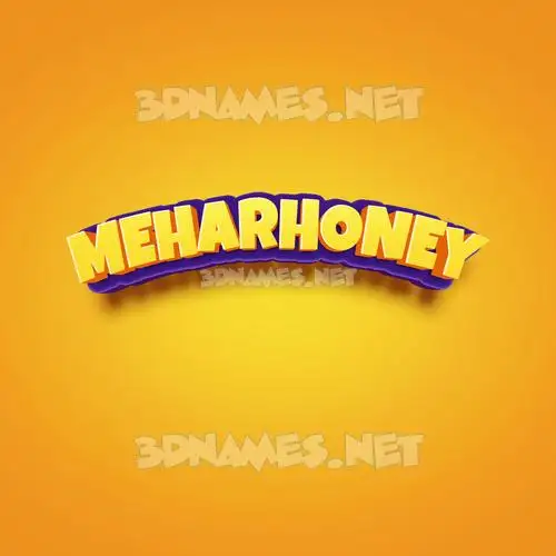 meharhoney in Orange Toon style - 3D name wallpaper meharhoney in Orange Toon style - 3D name wallpaper