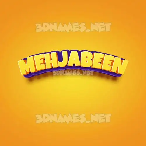 mehjabeen in Orange Toon style - 3D name wallpaper mehjabeen in Orange Toon style - 3D name wallpaper