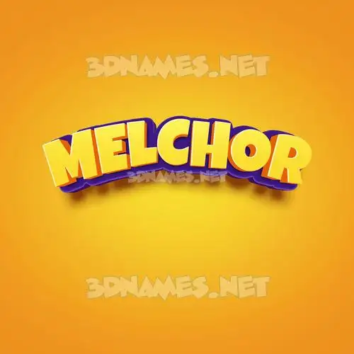 melchor in Orange Toon style - 3D name wallpaper