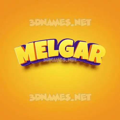 melgar in Orange Toon style - 3D name wallpaper