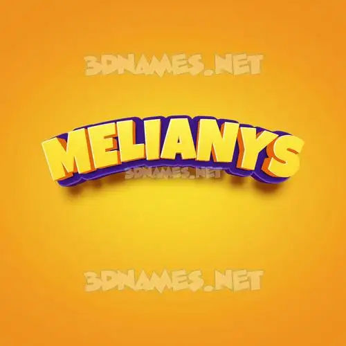 melianys in Orange Toon style - 3D name wallpaper