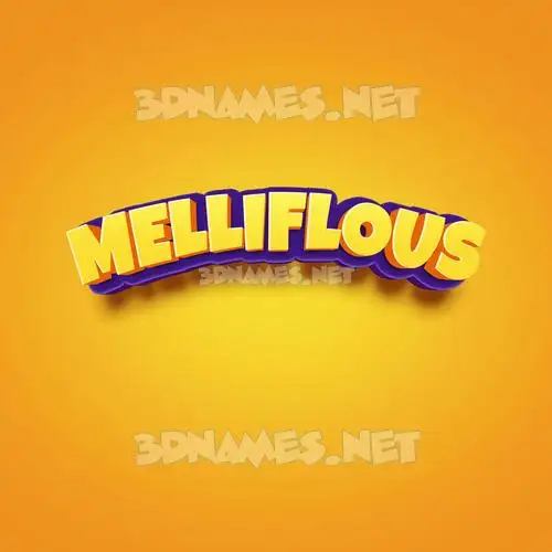 melliflous in Orange Toon style - 3D name wallpaper