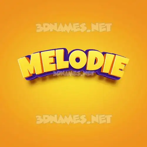 melodie in Orange Toon style - 3D name wallpaper melodie in Orange Toon style - 3D name wallpaper